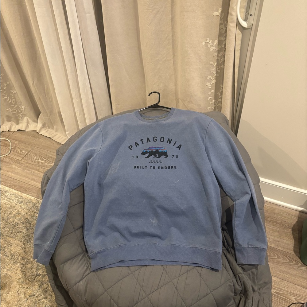 Patagonia Men's Crewneck Sweater in Light Blue